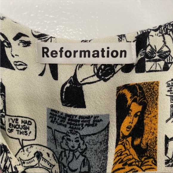 Reformation Cane Dress - Comic Print - Picture 5 of 5
